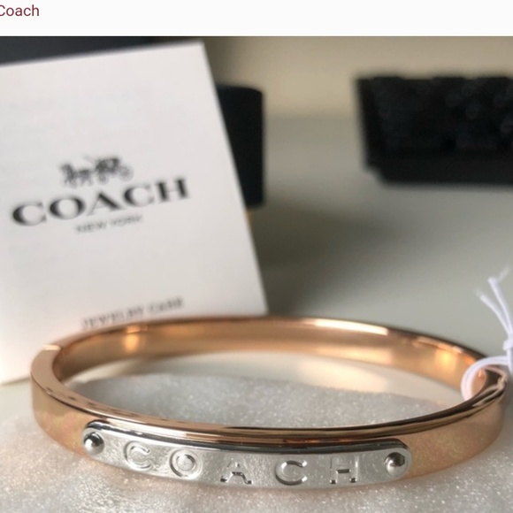 Coach Jewelry - Coach hinged bangle rose gold
